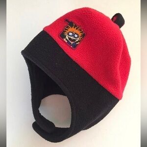 Vintage 90s Rugrats “Chuckie” Red and Black Fleece Hat